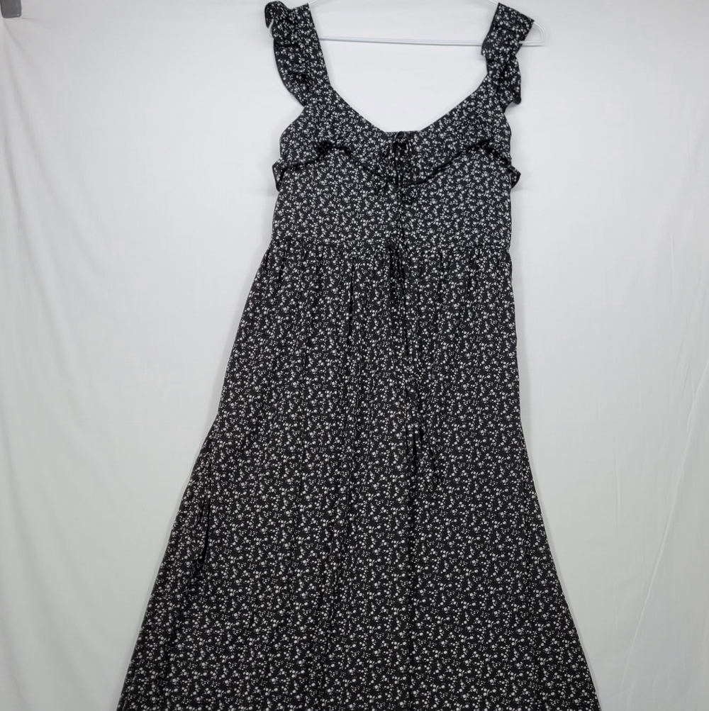 Lulu's Black and White Floral Maxi Dress